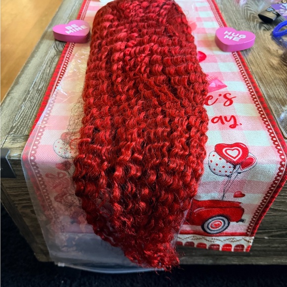 Vibrant Red Curly Hair Extension